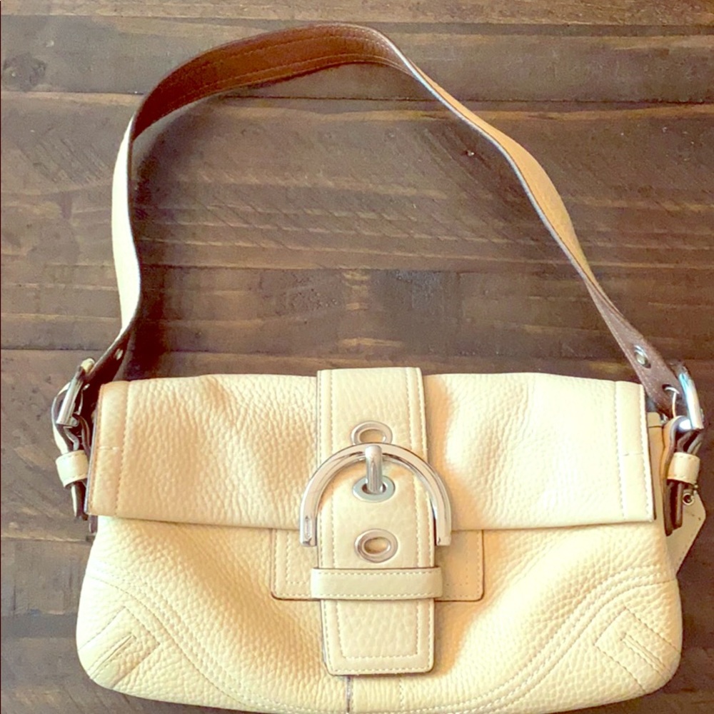 Coach leather small shoulder bag